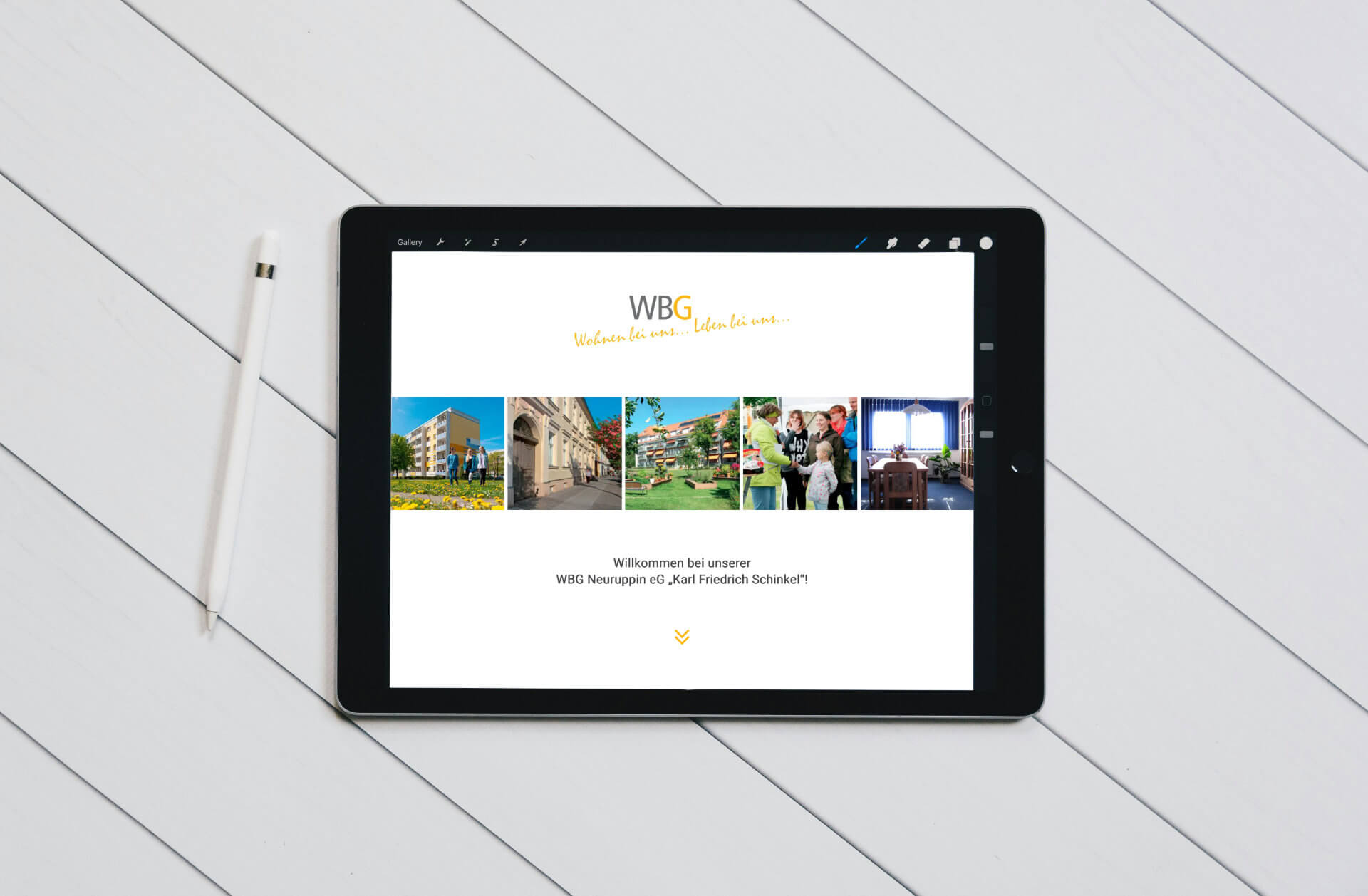 Website der WBG Neuruppin